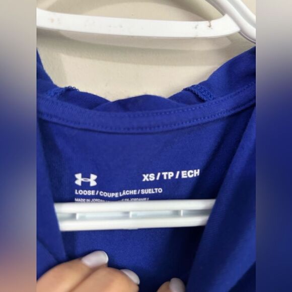 Under Armour Royal Blue Sleeveless Hoodie Women’s - Picture 3 of 5